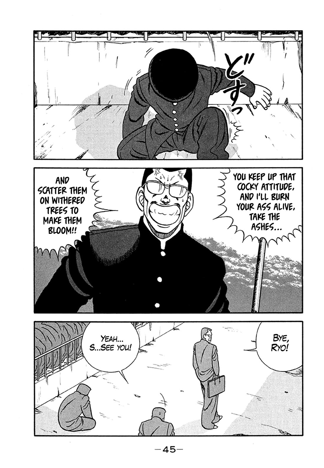 Be-Bop-Highschool Chapter 201 page 44 - Chapter 201: The Delinquent Youth Makes Mountains out of Molehills