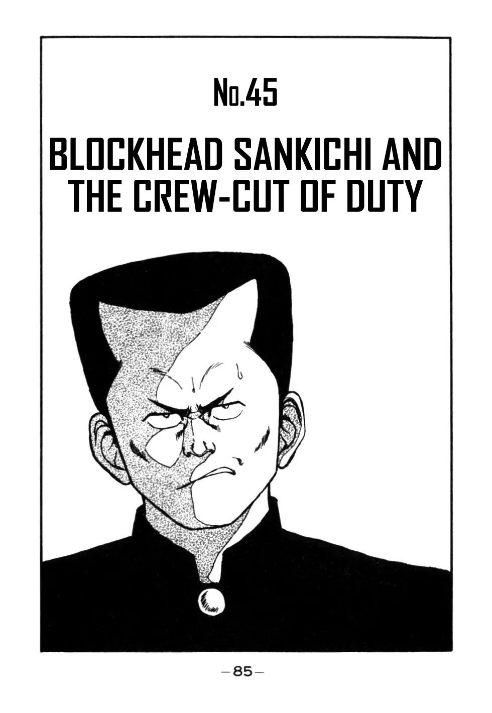 Be-Bop-Highschool Chapter 45 page 1 - Chapter 45: Blockhead Sankichi and the Crew-Cut of Duty