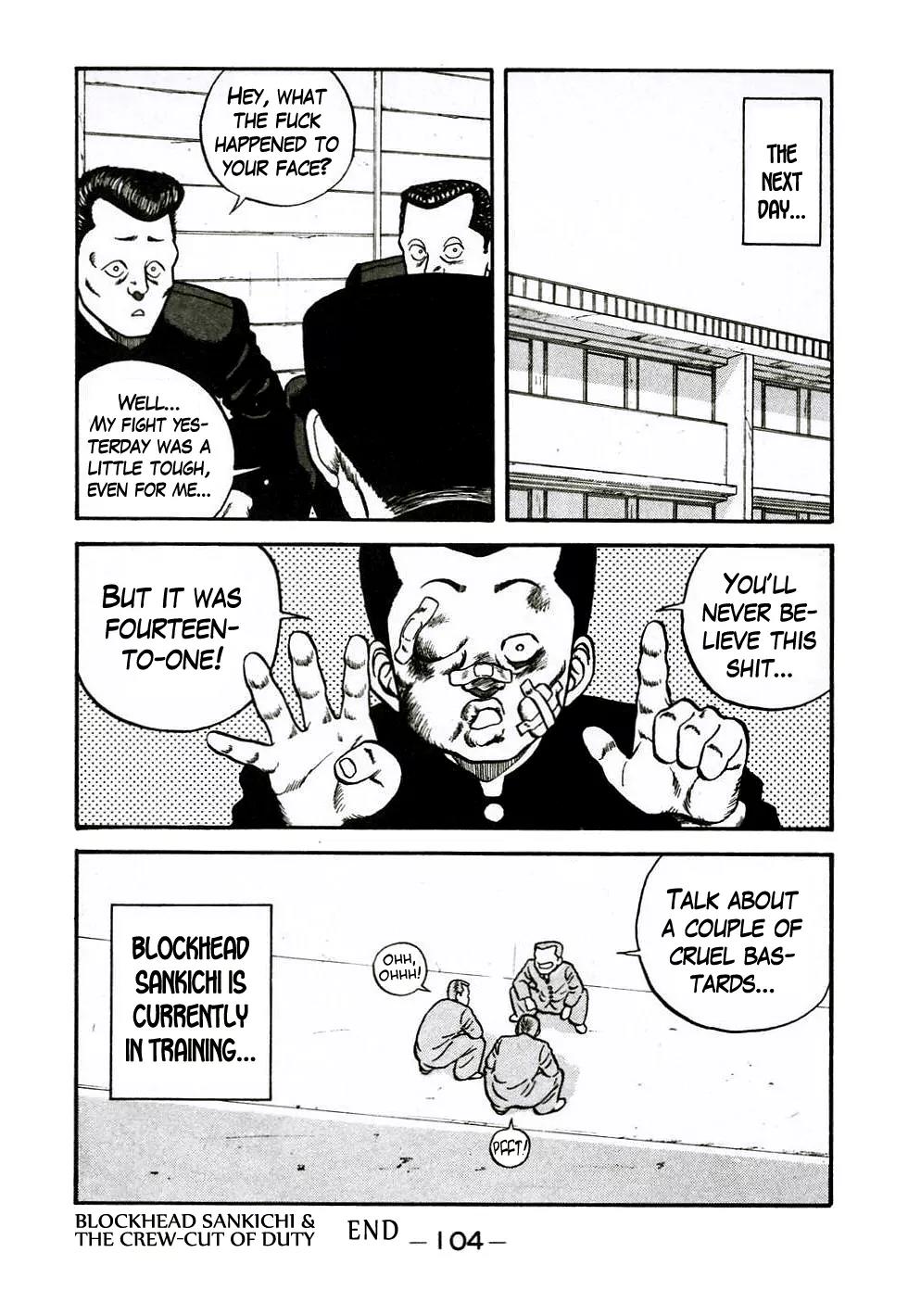 Be-Bop-Highschool Chapter 45 page 20 - Chapter 45: Blockhead Sankichi and the Crew-Cut of Duty