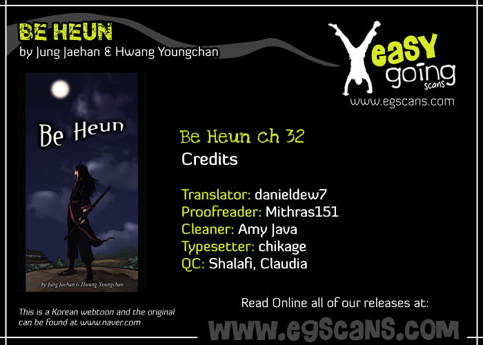 Be Heun Chapter 32 page 1 - Chapter 32 : Baek-Woo Rang (7)