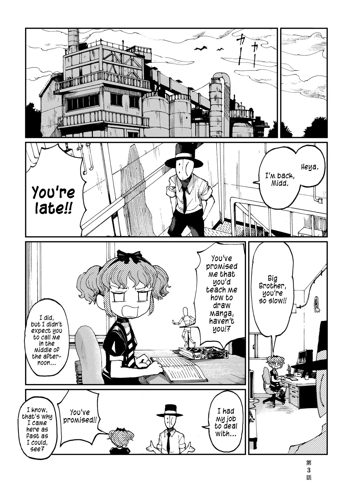 Beank & Rosa Chapter 3 page 8 - Chapter 3: How to Draw Battle Manga