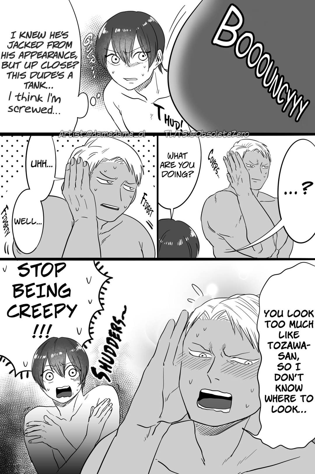 Bear and Bunny Cannot Be Friends Chapter 58 page 2 - Chapter 58: Sweaty! And Manly Showdown!