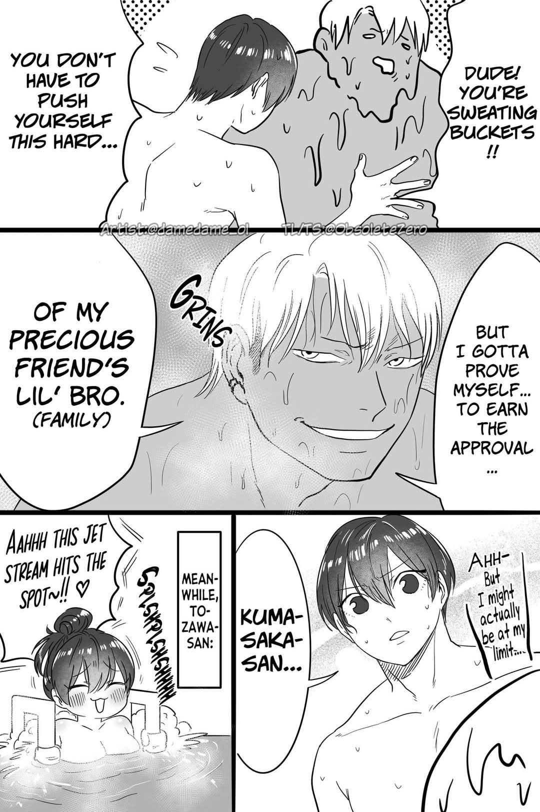 Bear and Bunny Cannot Be Friends Chapter 58 page 4 - Chapter 58: Sweaty! And Manly Showdown!