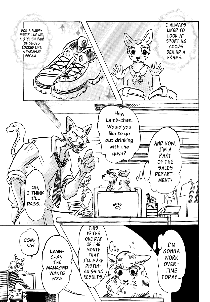 Beastars Chapter 100 page 6 - Chapter 100: What Happens when you Bust a Tire in a Very Full Train?