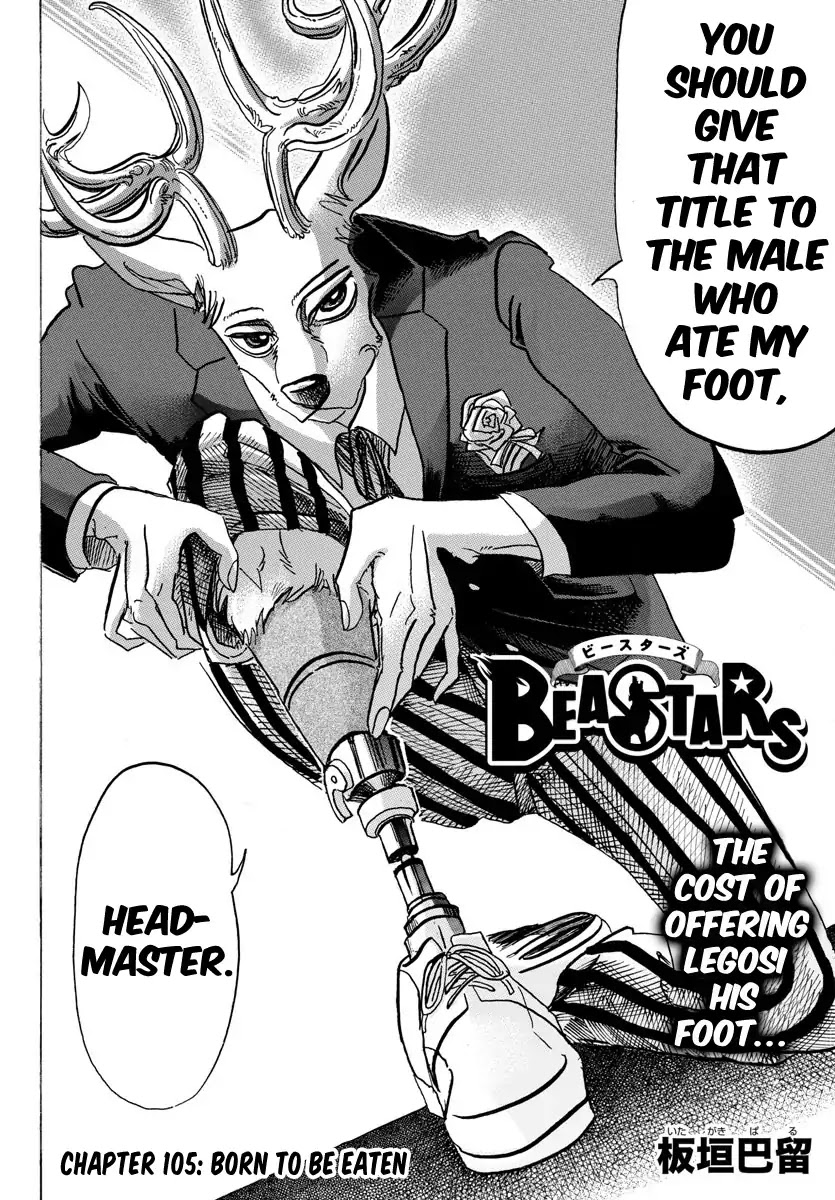 Beastars Chapter 105 page 2 - Chapter 105: Born to be Eaten