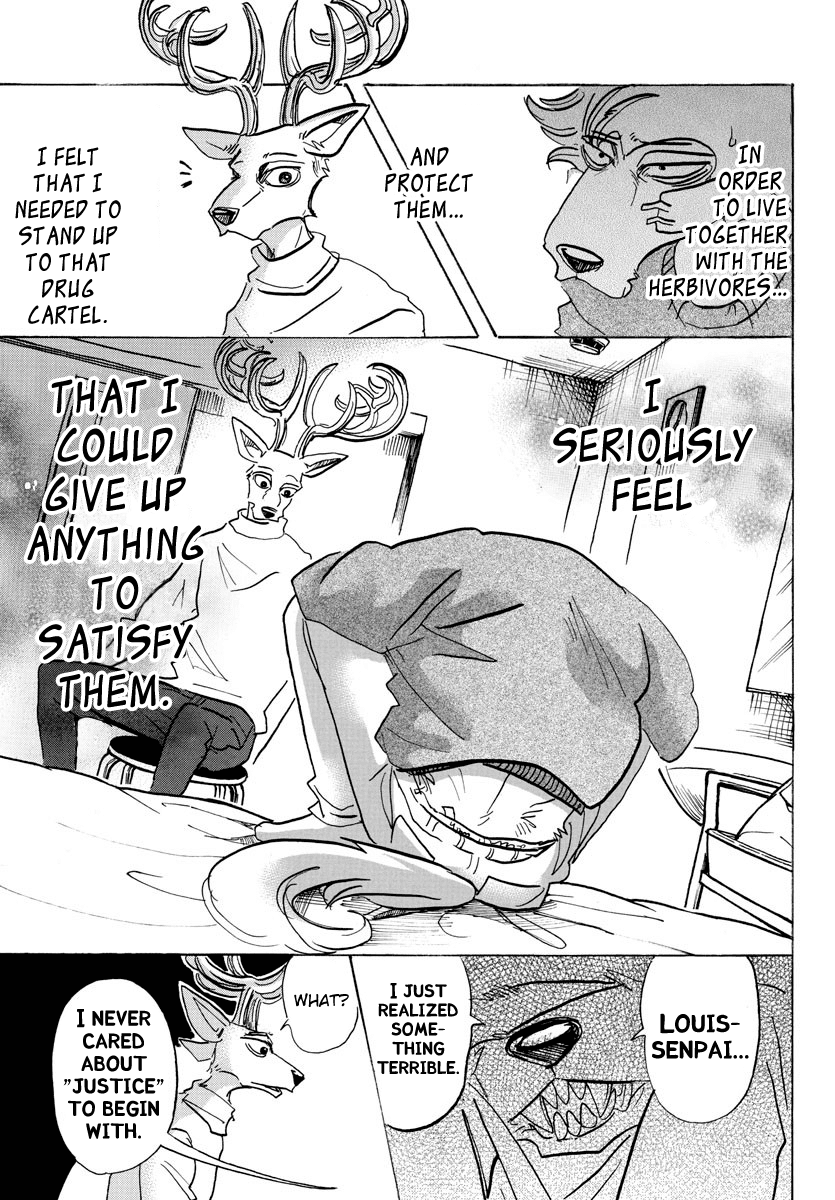 Beastars Chapter 114 page 15 - Chapter 114: Friend, Shall I Bow Before You with My Tongue on the Floor?