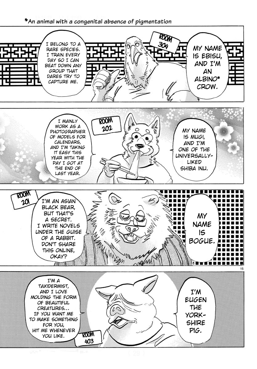 Beastars Chapter 115 page 15 - Chapter 115: Tonight, I Feel More Like a Bunny Than She Does (Now Dig In)