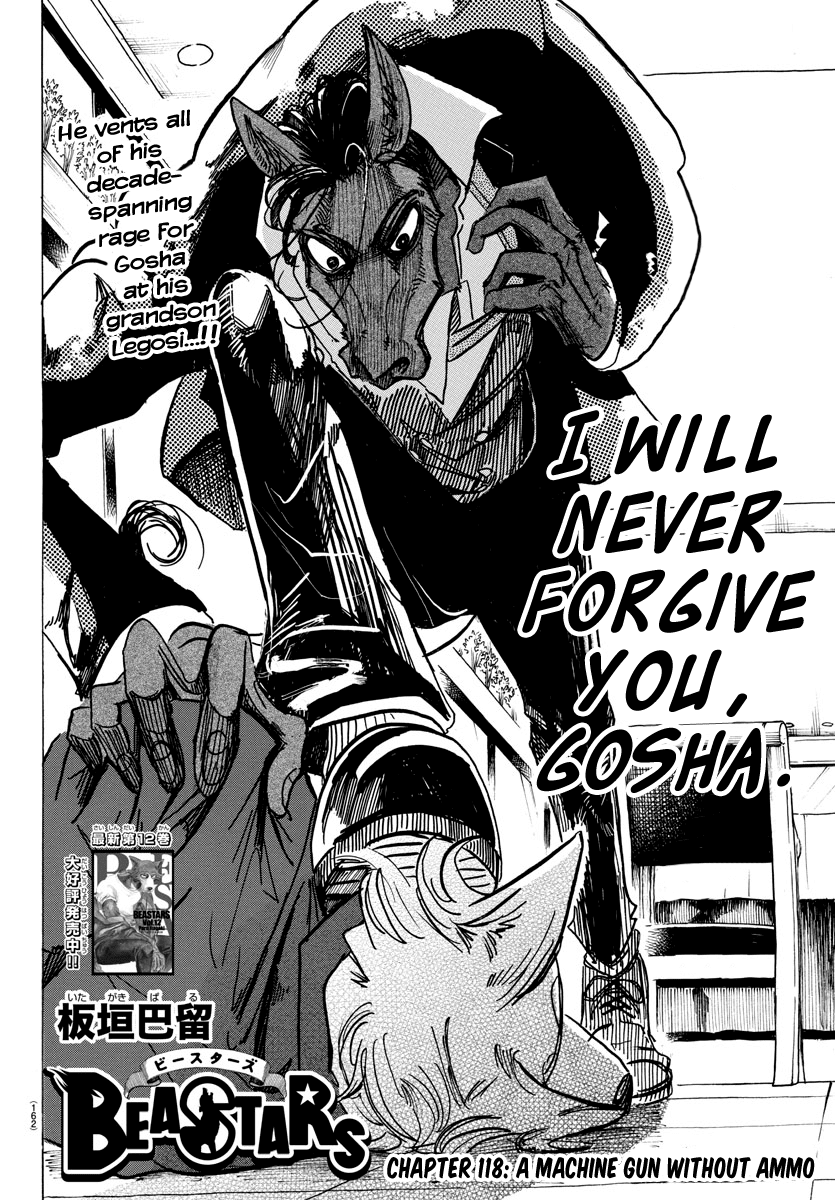 Beastars Chapter 118 page 2 - Chapter 118: A Machine Gun Without Ammo