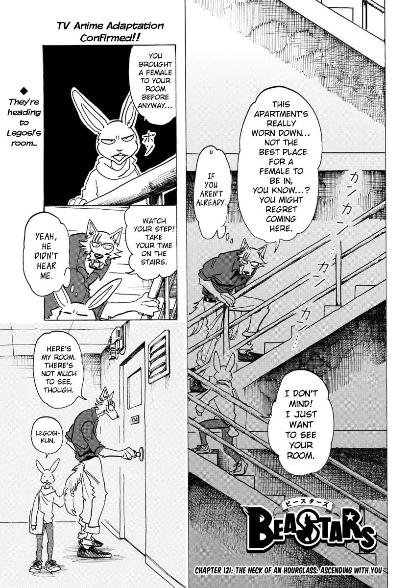 Beastars Chapter 121 page 1 - Chapter 121: The Neck of an Hourglass: Ascending with You
