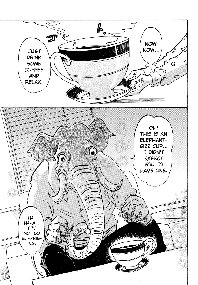 Beastars Chapter 124 page 1 - Chapter 124: The More Colors are Mixed in Paint, the Blacker It Gets