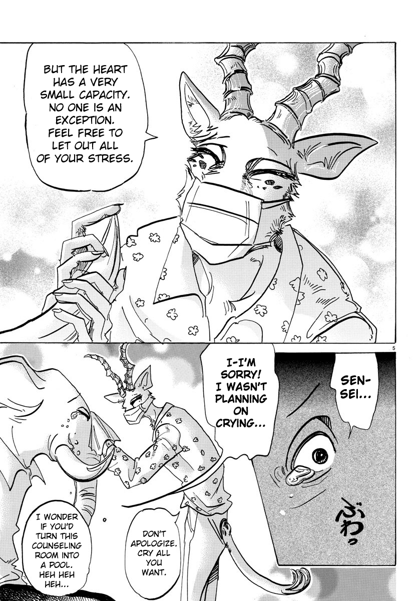 Beastars Chapter 124 page 5 - Chapter 124: The More Colors are Mixed in Paint, the Blacker It Gets
