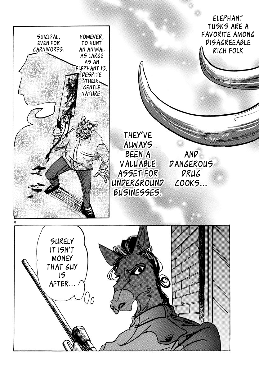 Beastars Chapter 124 page 8 - Chapter 124: The More Colors are Mixed in Paint, the Blacker It Gets