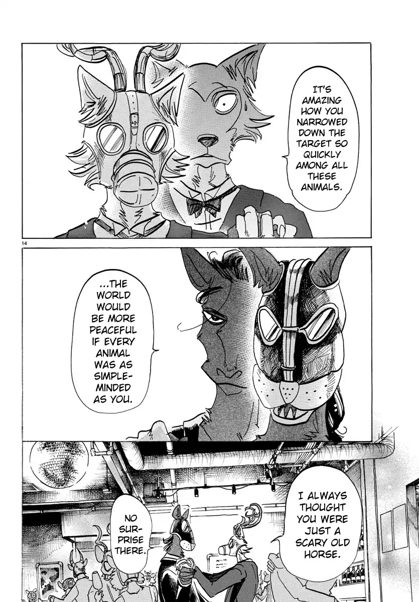 Beastars Chapter 128 page 14 - Chapter 128: A "Danger Mixture" Made to Counteract Against a Gas Outbreak