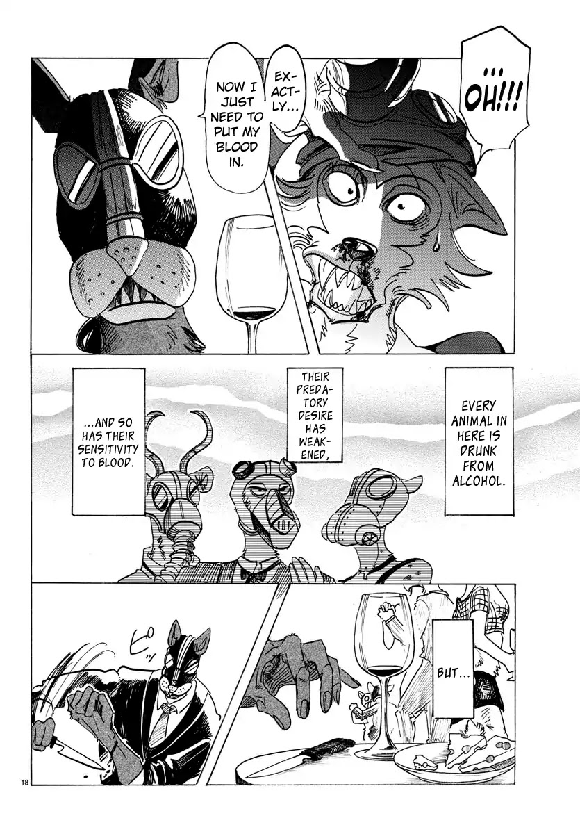 Beastars Chapter 128 page 18 - Chapter 128: A "Danger Mixture" Made to Counteract Against a Gas Outbreak