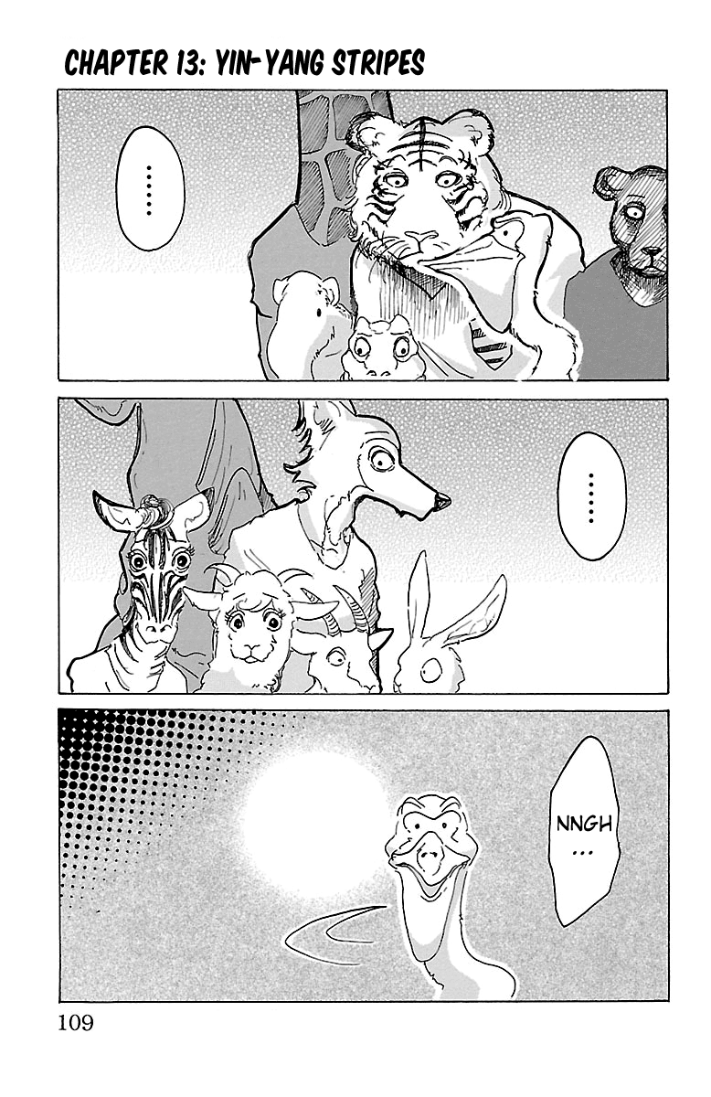 Beastars Chapter 13 page 1 - Chapter 13: Ying-Yang Stripes