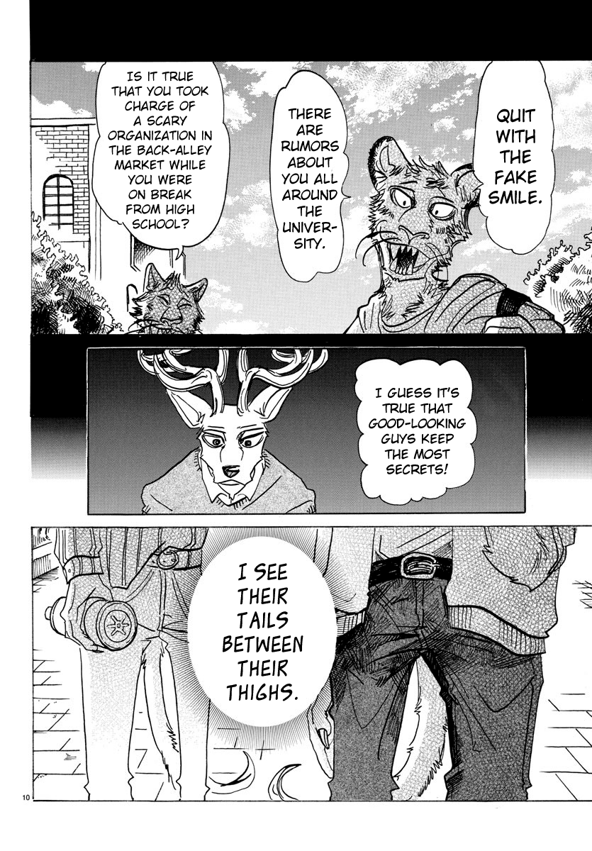 Beastars Chapter 130 page 10 - Chapter 130: His Lead-Colored Prosthetic Leg is Sometimes Rainbow-Colored Under the Sun