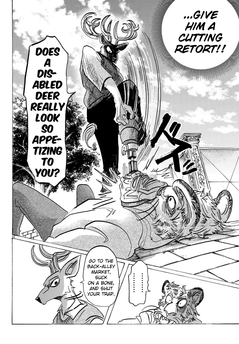 Beastars Chapter 130 page 12 - Chapter 130: His Lead-Colored Prosthetic Leg is Sometimes Rainbow-Colored Under the Sun