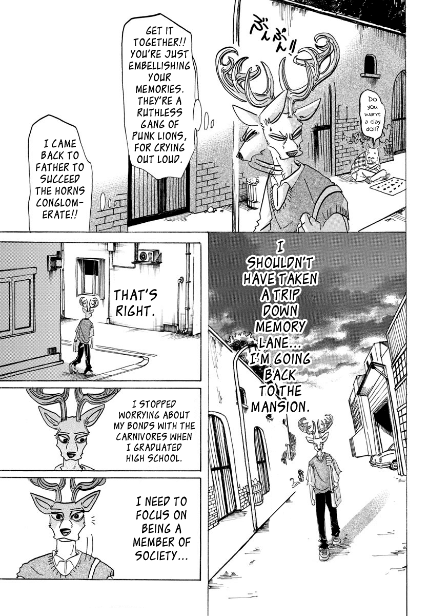 Beastars Chapter 130 page 15 - Chapter 130: His Lead-Colored Prosthetic Leg is Sometimes Rainbow-Colored Under the Sun