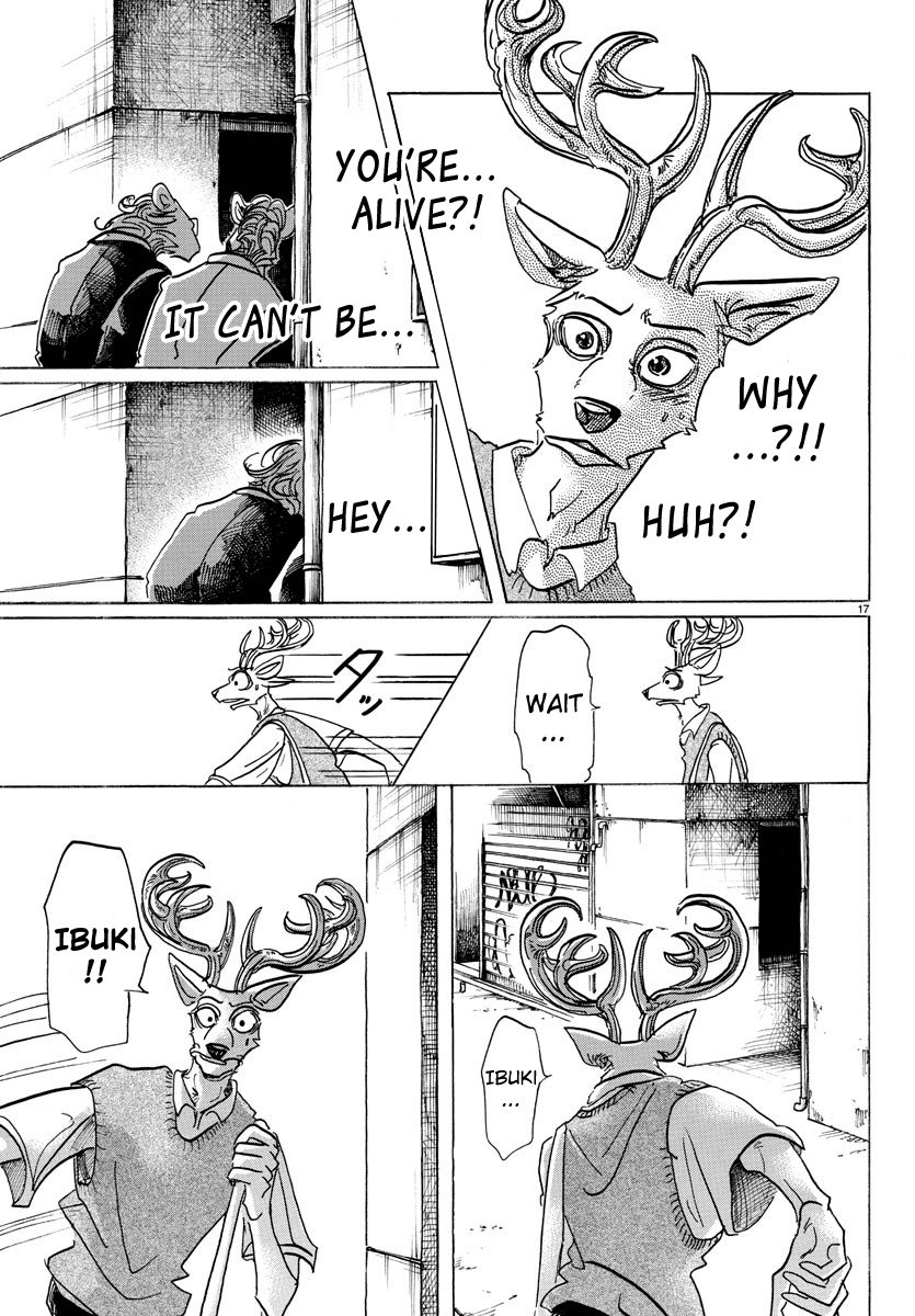 Beastars Chapter 130 page 17 - Chapter 130: His Lead-Colored Prosthetic Leg is Sometimes Rainbow-Colored Under the Sun