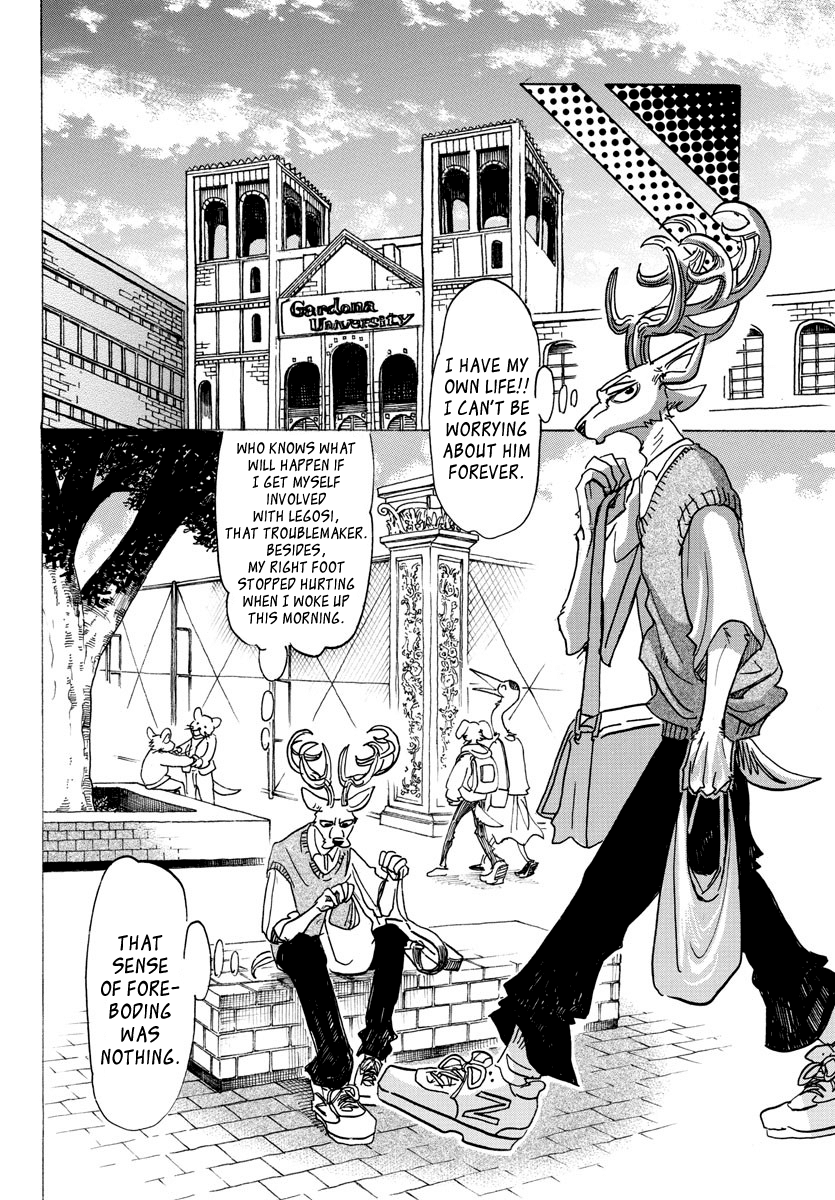 Beastars Chapter 130 page 6 - Chapter 130: His Lead-Colored Prosthetic Leg is Sometimes Rainbow-Colored Under the Sun