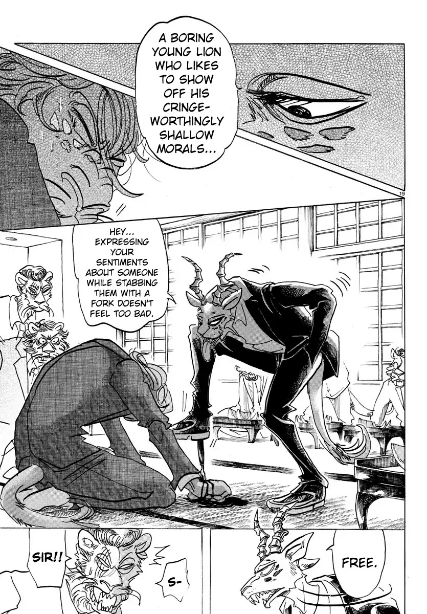 Beastars Chapter 131 page 19 - Chapter 131: A Forcibly-worn Flower Crown Made of Silver Vine