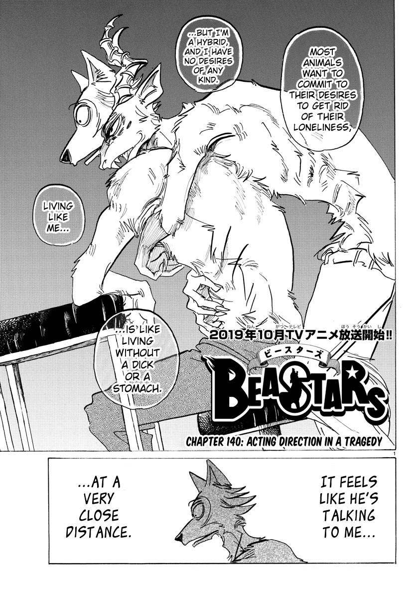 Beastars Chapter 140 page 1 - Chapter 140: Acting Directions in a Tragedy