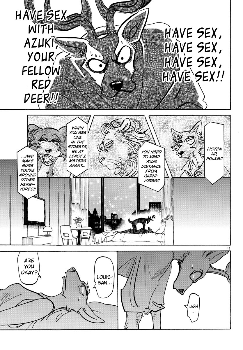 Beastars Chapter 143 page 12 - Chapter 143: Her Breasts So Translucent the Light of the TV Passes Through Them
