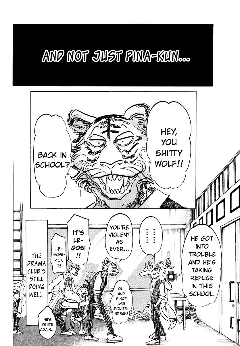 Beastars Chapter 152 page 13 - Chapter 152: A Question of Self-Harming School Regulations: Claw Marks on the Wall