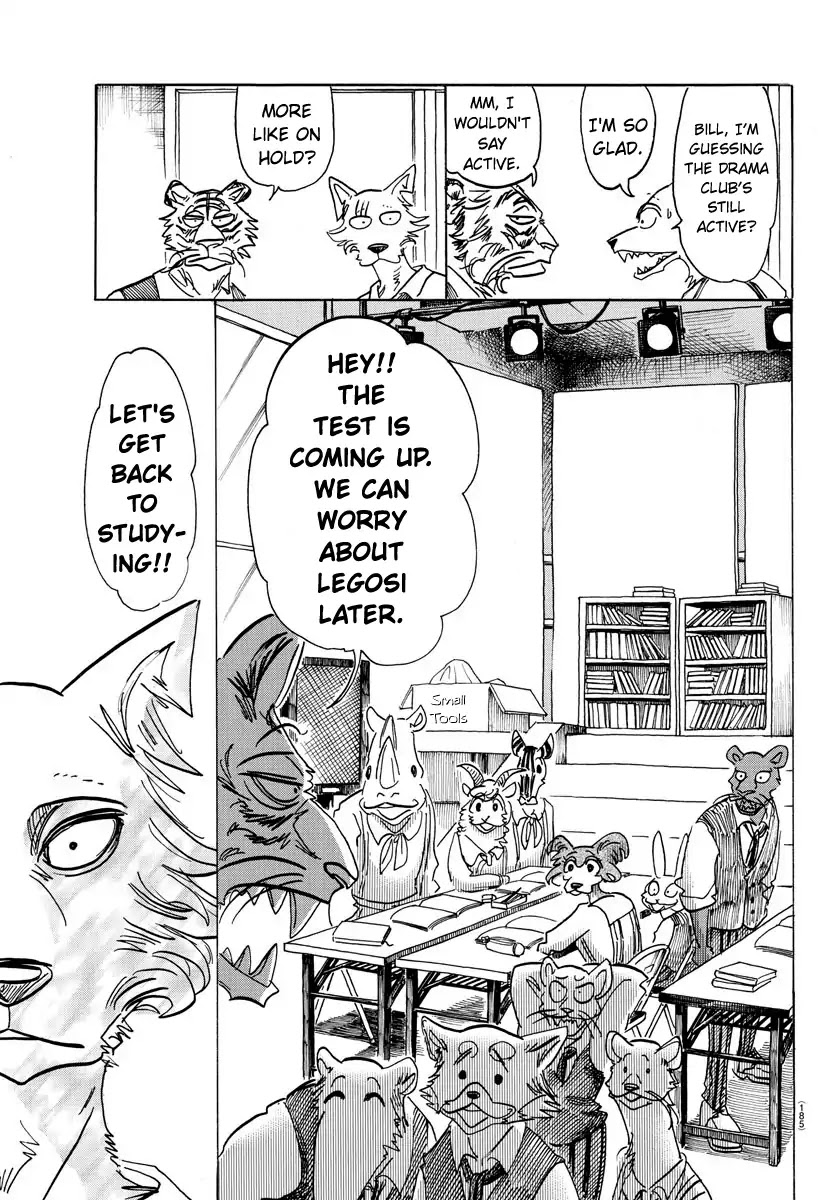 Beastars Chapter 152 page 14 - Chapter 152: A Question of Self-Harming School Regulations: Claw Marks on the Wall