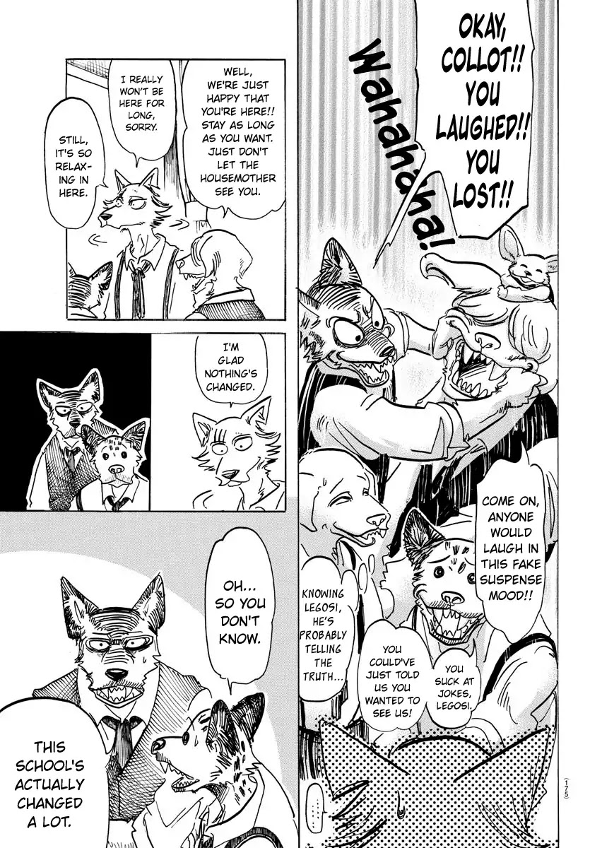 Beastars Chapter 152 page 5 - Chapter 152: A Question of Self-Harming School Regulations: Claw Marks on the Wall