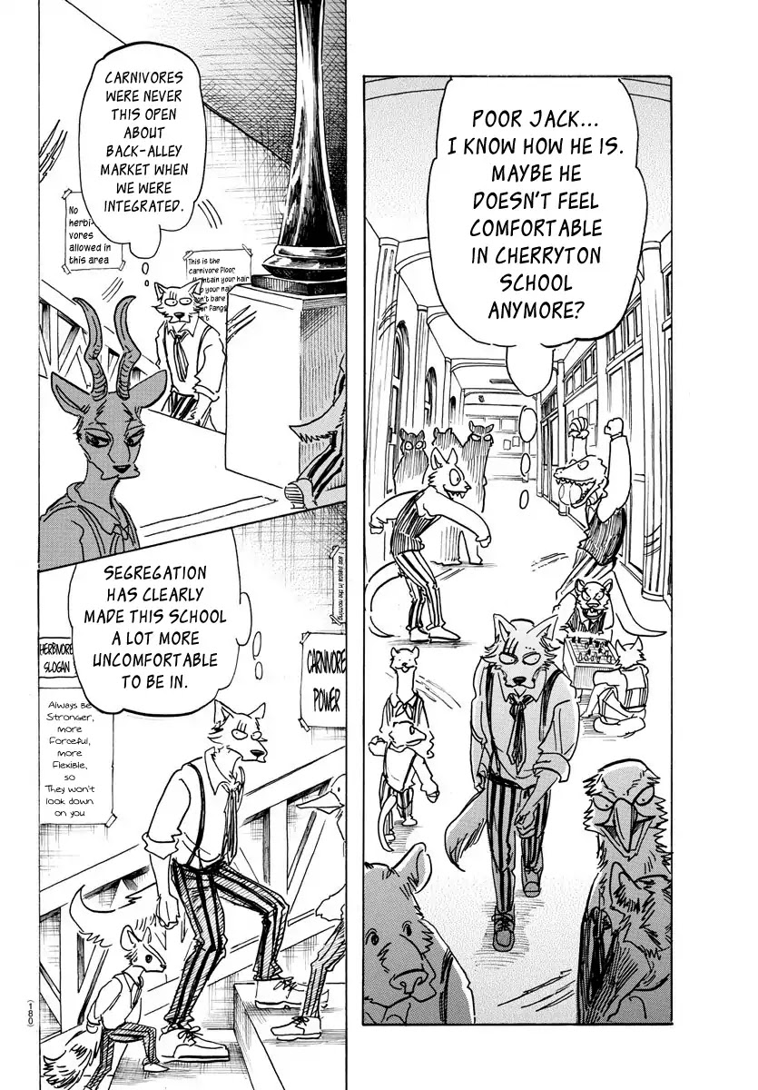 Beastars Chapter 152 page 9 - Chapter 152: A Question of Self-Harming School Regulations: Claw Marks on the Wall