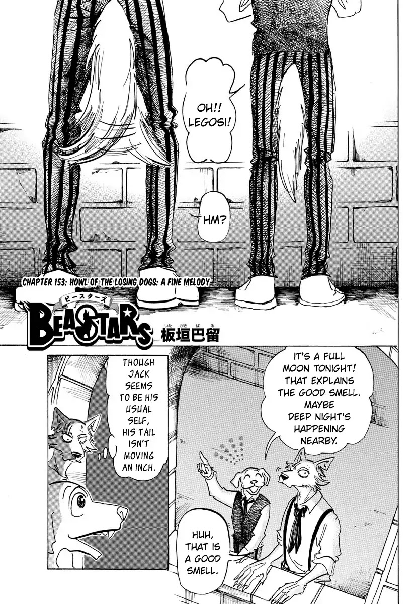Beastars Chapter 153 page 1 - Chapter 153: Howl of the Losing Dogs: A Fine Melody