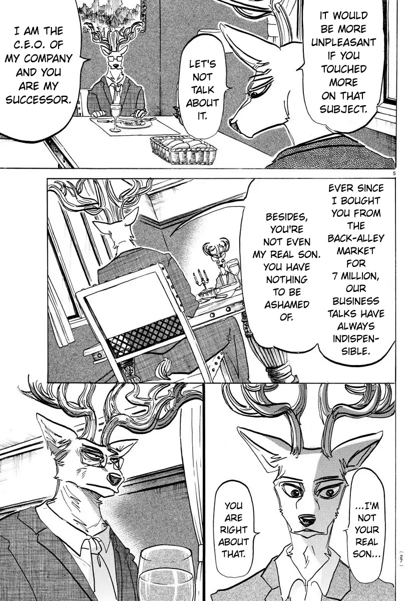 Beastars Chapter 157 page 5 - Chapter 157: Adler Appears Without a Scene Change