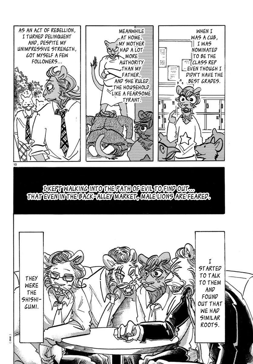 Beastars Chapter 163 page 10 - Chapter 163: Don't Look Down, Your Hair Will Get Into Your Eyes