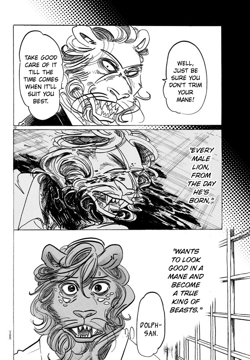 Beastars Chapter 163 page 12 - Chapter 163: Don't Look Down, Your Hair Will Get Into Your Eyes