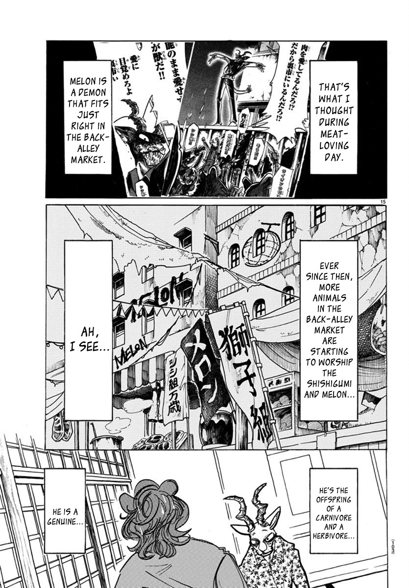 Beastars Chapter 163 page 15 - Chapter 163: Don't Look Down, Your Hair Will Get Into Your Eyes
