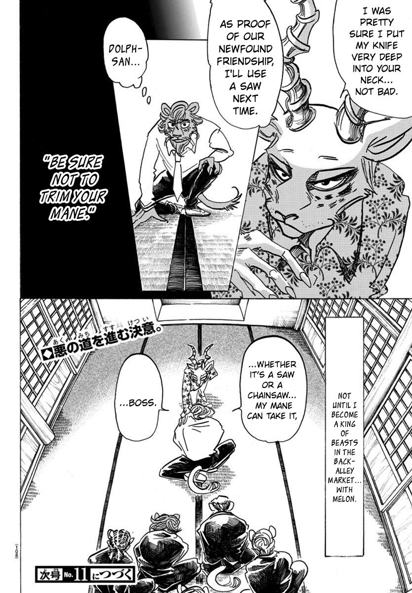 Beastars Chapter 163 page 19 - Chapter 163: Don't Look Down, Your Hair Will Get Into Your Eyes