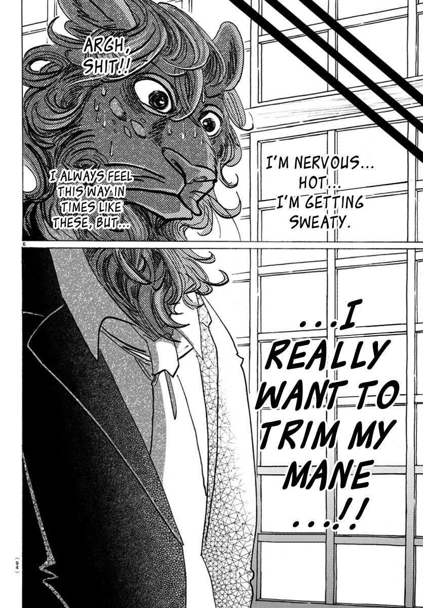 Beastars Chapter 163 page 6 - Chapter 163: Don't Look Down, Your Hair Will Get Into Your Eyes