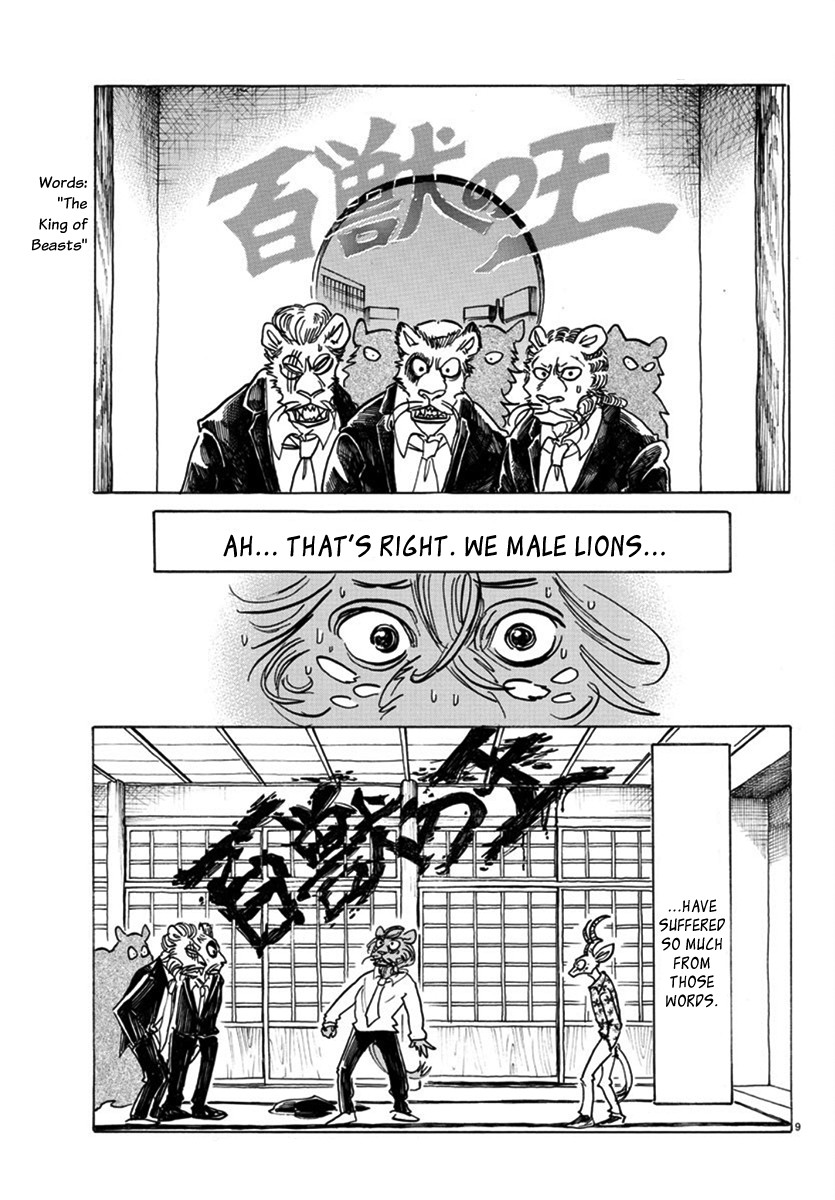Beastars Chapter 163 page 9 - Chapter 163: Don't Look Down, Your Hair Will Get Into Your Eyes