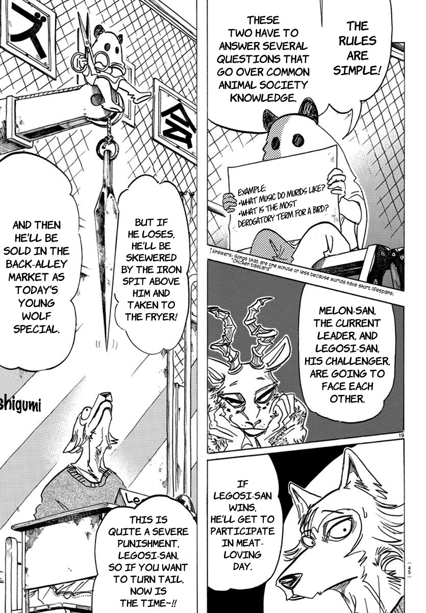 Beastars Chapter 167 page 19 - Chapter 167: Crazy Party Quiz Show
