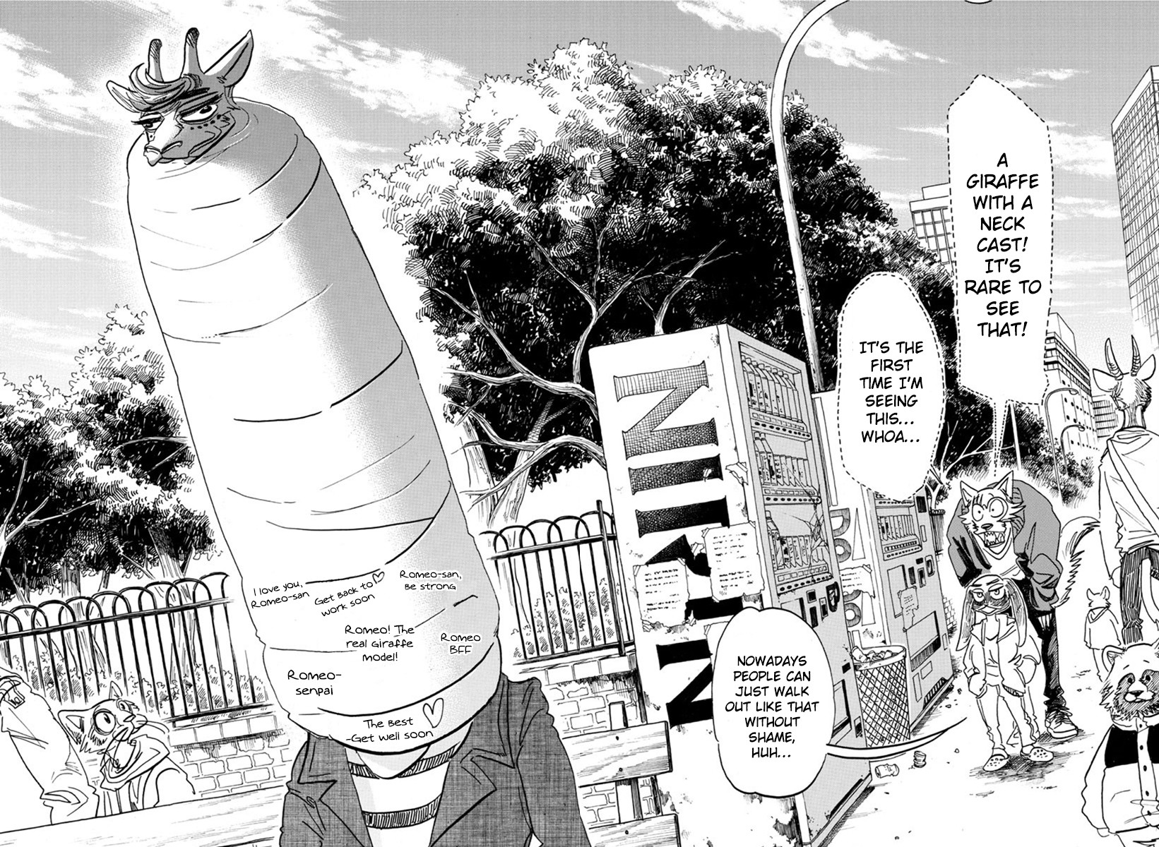Beastars Chapter 169 page 12 - Chapter 169: Who else called that a “Giraffe Frankfurter”?