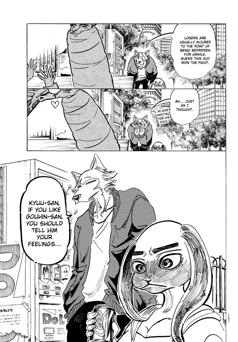 Beastars Chapter 169 page 14 - Chapter 169: Who else called that a “Giraffe Frankfurter”?