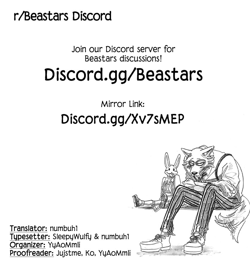 Beastars Chapter 169 page 20 - Chapter 169: Who else called that a “Giraffe Frankfurter”?