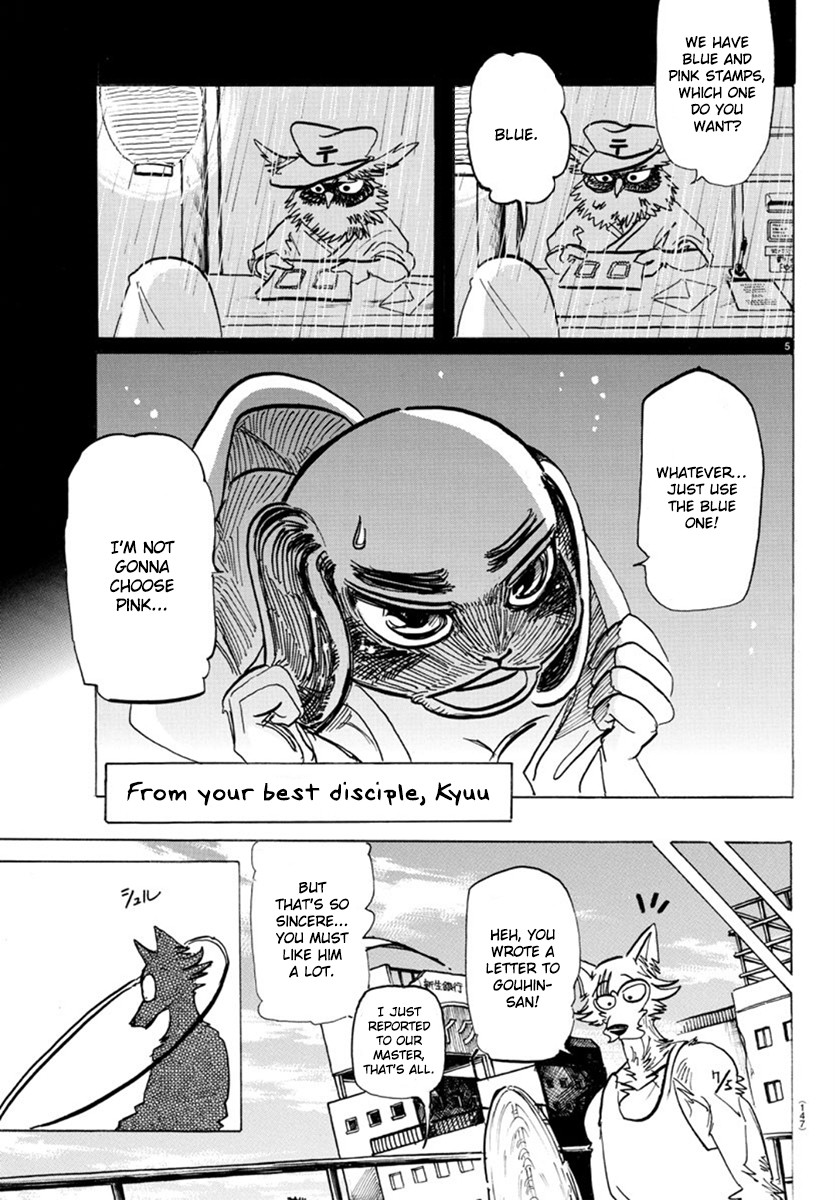 Beastars Chapter 169 page 5 - Chapter 169: Who else called that a “Giraffe Frankfurter”?