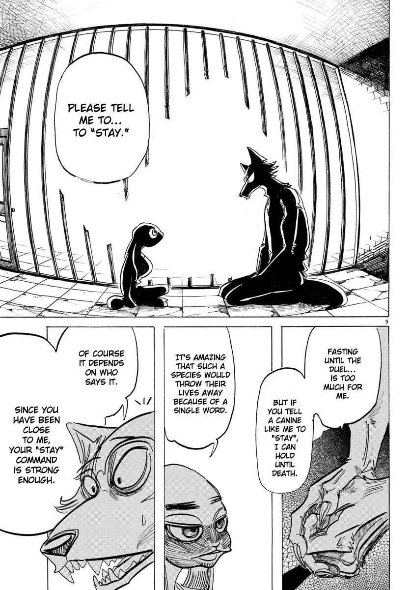 Beastars Chapter 171 page 9 - Chapter 171: Staring Into My Lips And Threatening Me