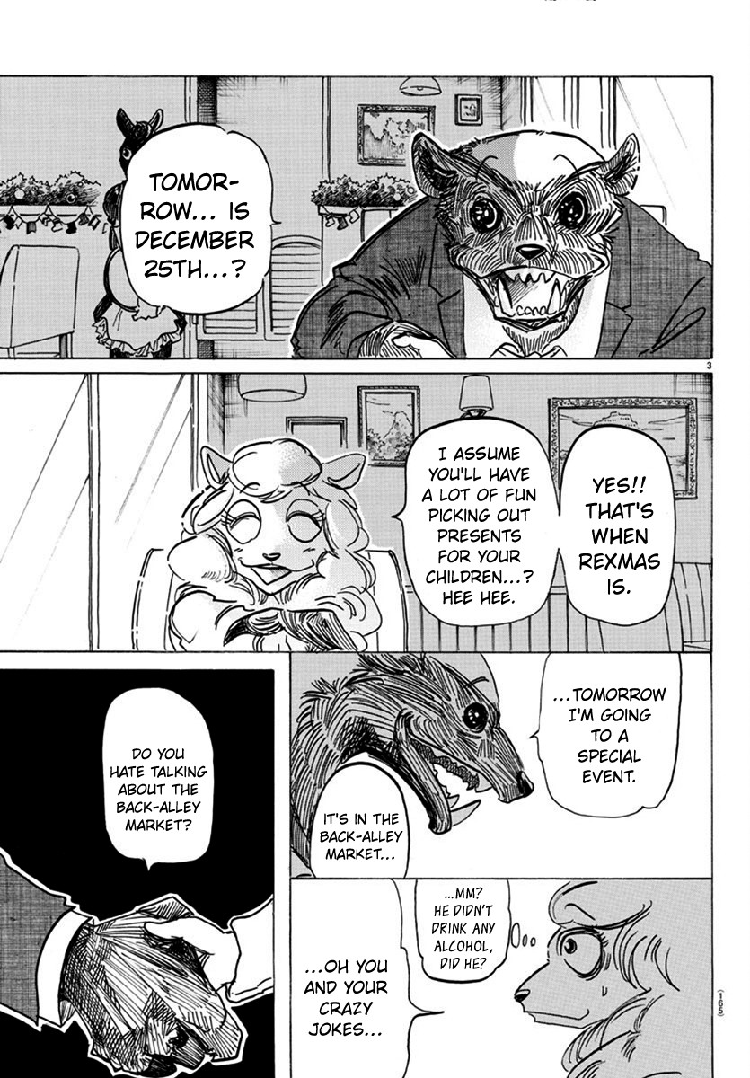 Beastars Chapter 172 page 3 - Chapter 172: Red, the Color of Rexmas