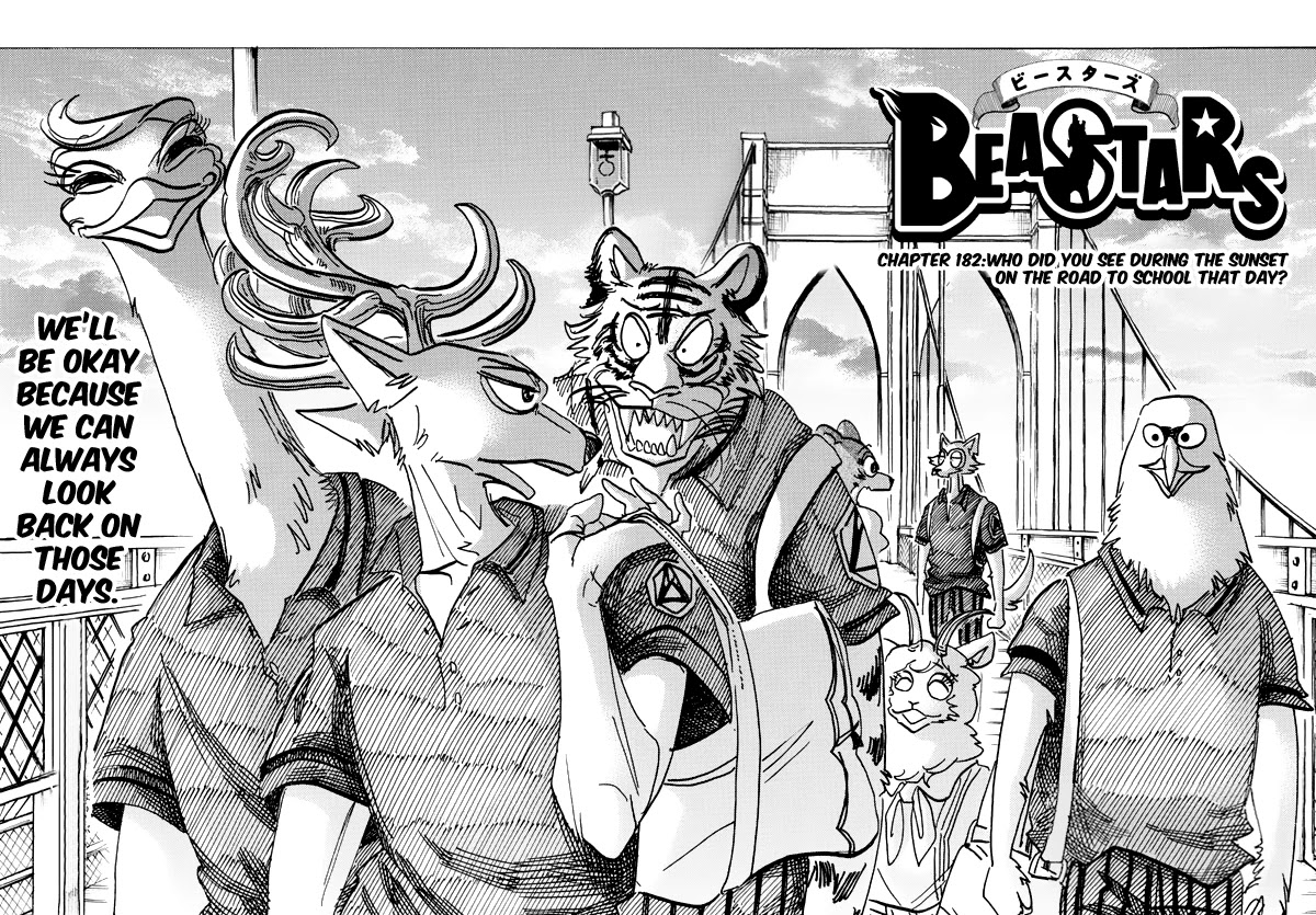Beastars Chapter 182 page 1 - Chapter 182: Who Did You See During The Sunset On The Road To School That Day?