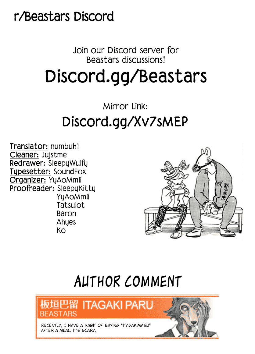 Beastars Chapter 182 page 19 - Chapter 182: Who Did You See During The Sunset On The Road To School That Day?