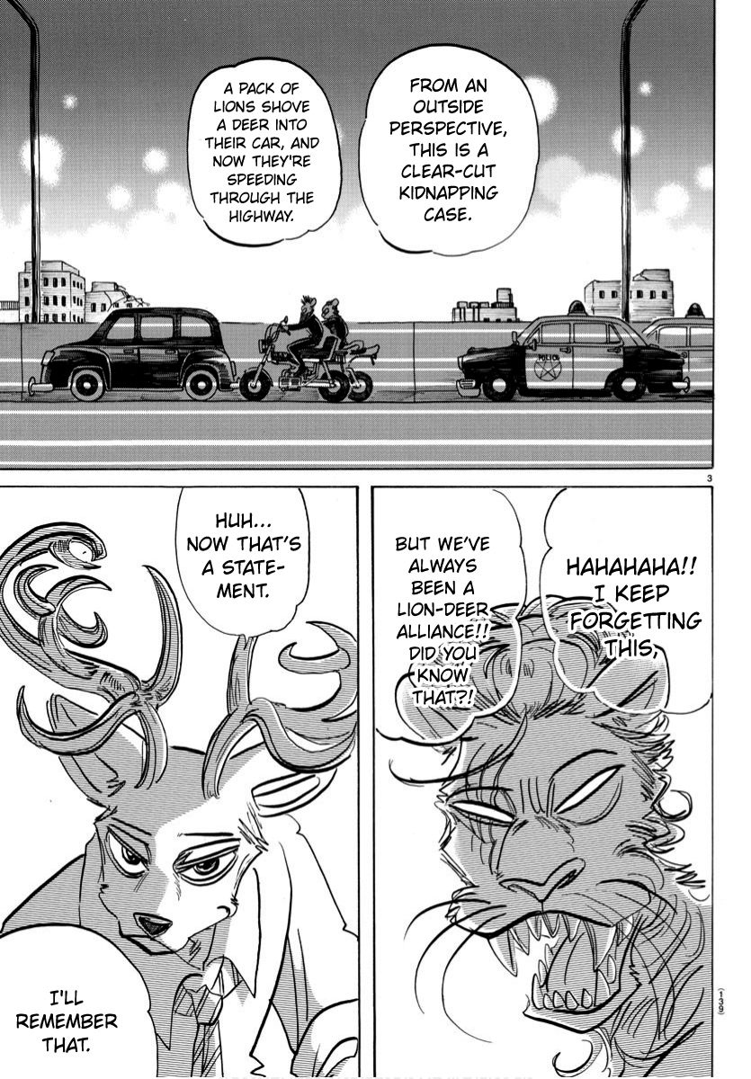 Beastars Chapter 186 page 3 - Chapter 186: A Black Parachute That Was Made to Be Opened at This Day