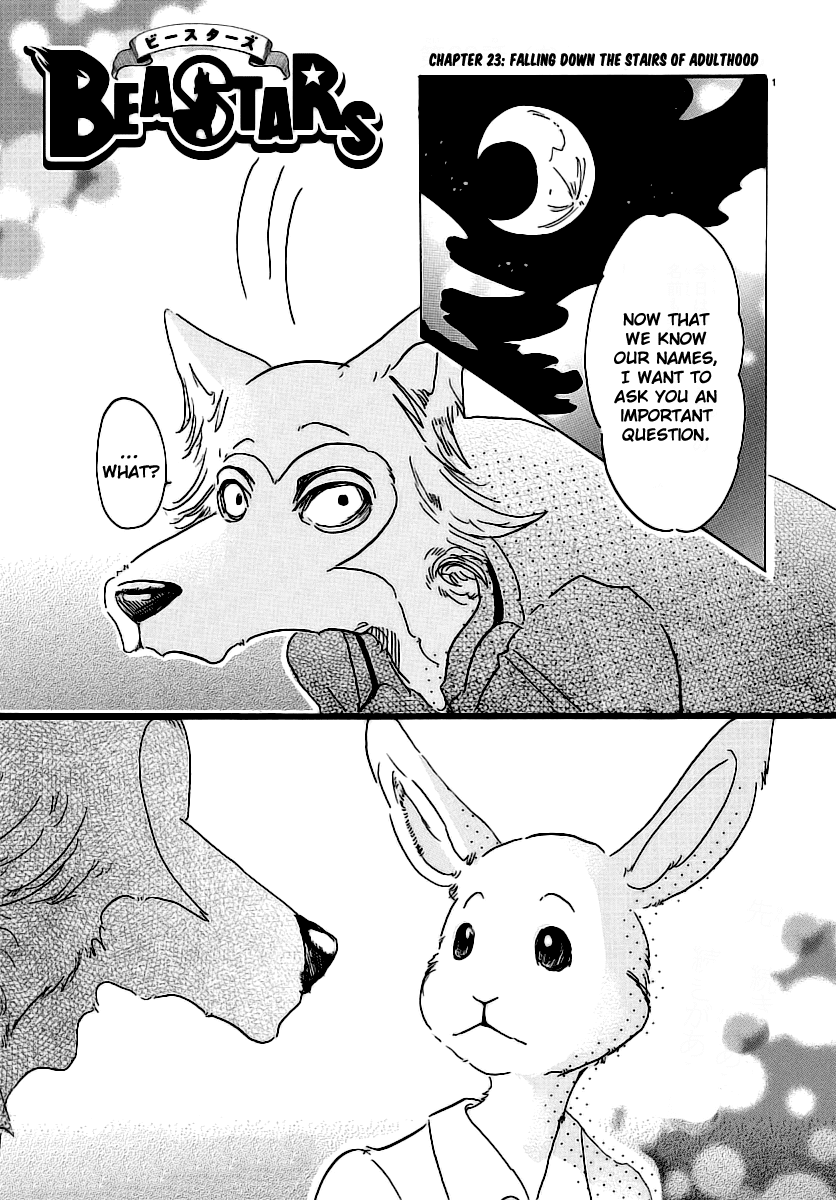 Beastars Chapter 23 page 1 - Chapter 23: Falling Down the Stairs of Adulthood